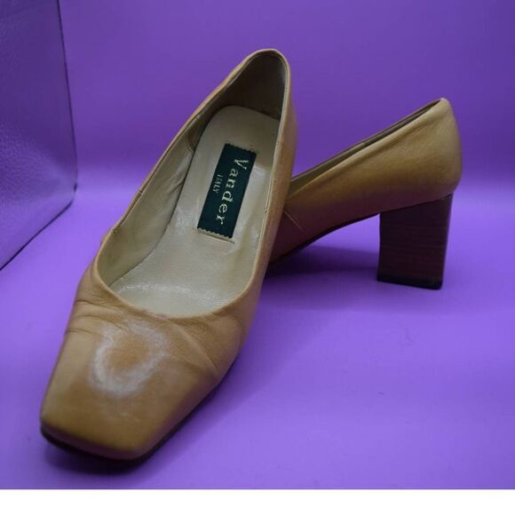 Vander Tan Leather Chunky Heel - 35.5 / 5.5 - Picture 4 of 5